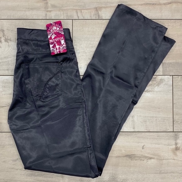 Modiva Pants - Modiva Grey Satin Silky Pants